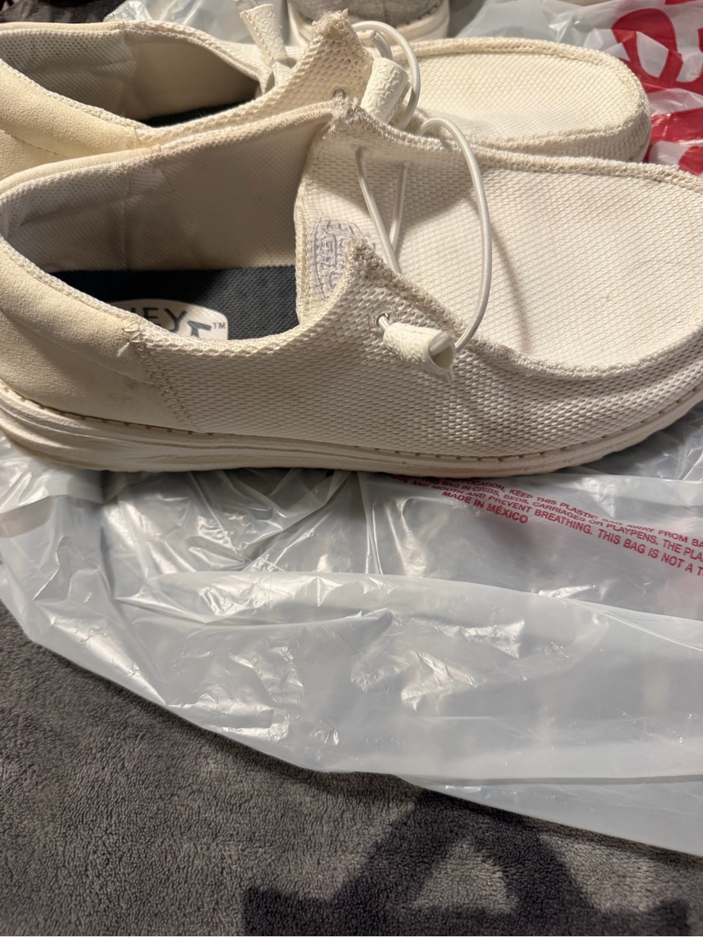 Hey Dude Women’s Slip-On Loafers in Light Cream - Picture 3 of 3